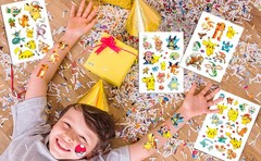 Pokemon Kids Tattoo DIY Stickers Set Pikachu Character Party Birthday Game Decor