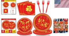 Elegant 96-Pc Chinese New Dinnerware Set – Perfect for 2026 Celebrations