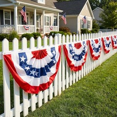 Celebrate with Style: 6 Pack American Flag Bunting 1.5×3 FT for Patriotic Events