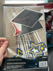 Graduation Photo Booth Props Party Decorations Assorted Cut Outs Mustache 10ct.