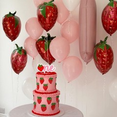 Strawberry Cake Topper – Sweet One Strawberry Birthday Cake Topper, Berry Fir…