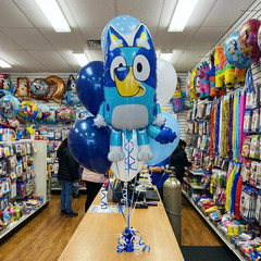 Bluey Birthday Party Decoration Set Foil Balloon Figure Kids Celebration Blue