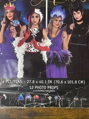 Disney Villains Party Scene Setter with Props 4pcs 12 Photo Props 6ft Backdrop