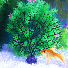 Realistic Artificial Coral Aquarium Decoration Colorful Fish Tank Plant Ornament