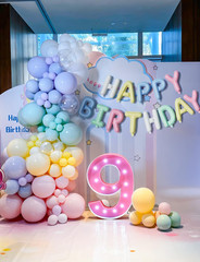 Pastel Birthday Decorations, Pastel Balloons with Happy Birthday Balloon Banner,
