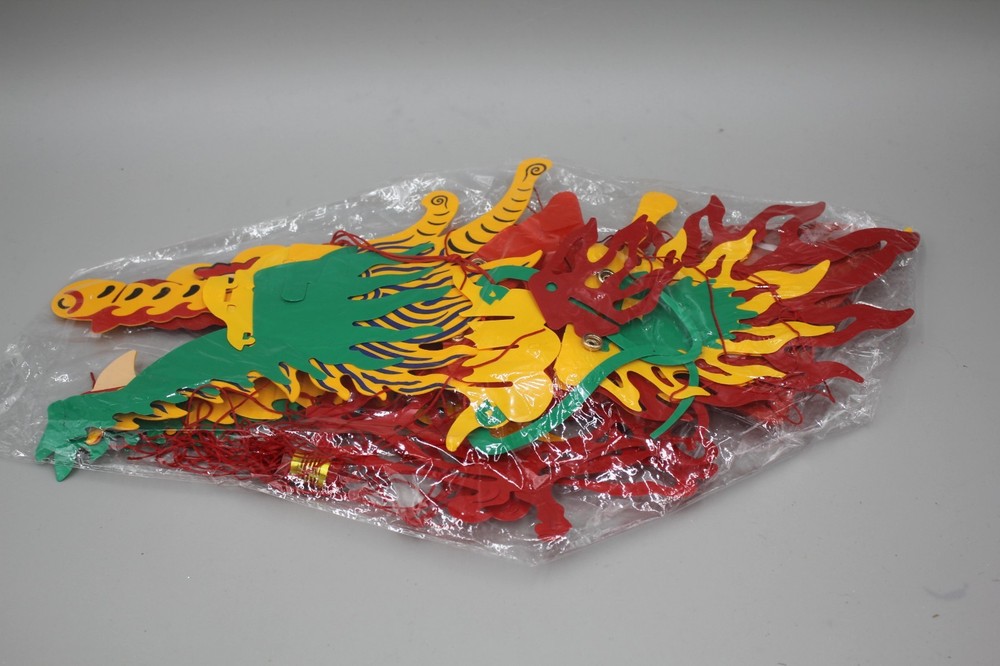 4.92 Feet 3D Chinese New Year Dragon Decorations Hanging Plastic Dragons Garland