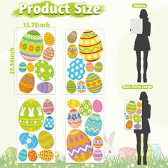 33 PCS Large Easter Decorations, 15.75 x 27.56 Inch 4 Sheets,