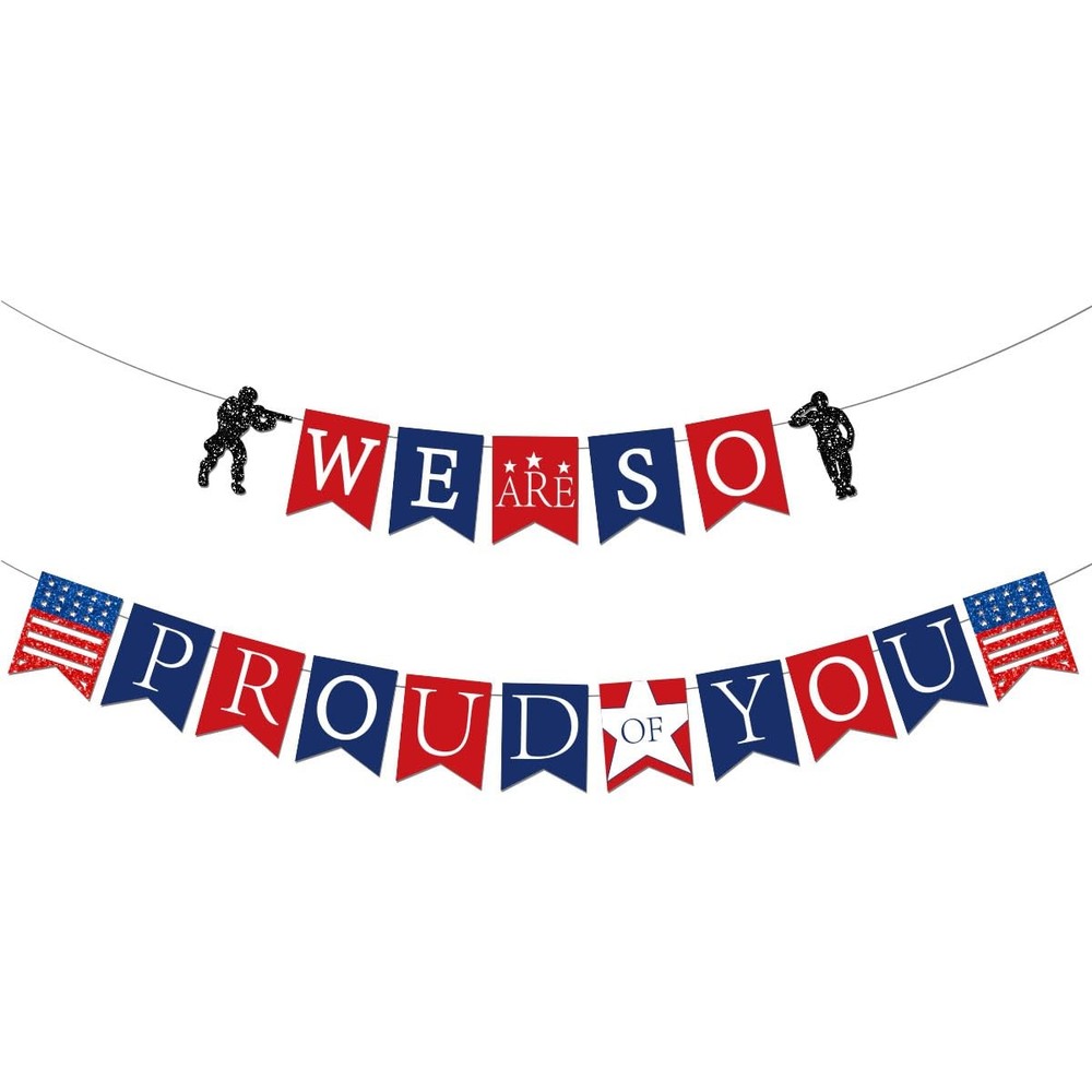 ANFEST Veterans Day Backdrop Banner, Military Going Away Party Decorations, W…