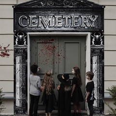 3 Pcs Halloween Cemetery Archway Halloween Cemetery Door Banners Decorations …