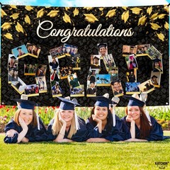 Congratulations Graduation Photo Banner – Xtralarge, 72×44 Inch | Personalized..