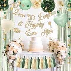 Sage Green Bridal Shower Decorations, Bachelorette Party Decorations Love Lau…
