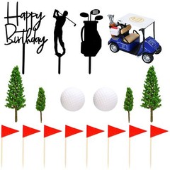 22Pcs Golf Cake Decorations Golf Cart Cake Toppers Heading for The Green Cake…