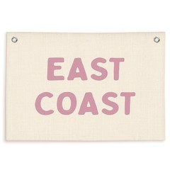 Coastal Nursery Room Decor,Vintage Pink East Coast wall art Banner, Coastal C…