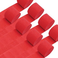 8 Rolls Red Crepe Paper Streamers Christmas Party Photo Booth Backdrop 656FT