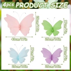 Butterfly Party Decorations, 3D Butterflies, Water Proof Wedding Decor, Hangi…