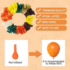 Pumpkin Fall Balloon Arch Kit – Orange Brown White Thanksgiving Decor Kit