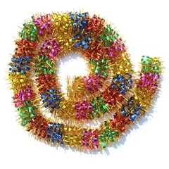 33Ft Christmas Tinsel Garland Shiny Thick Tinsel Decor Xmas Tree Colourful 2