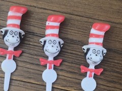 Vintage Cat In The Hat Cake Cupcake Picks 11 Total