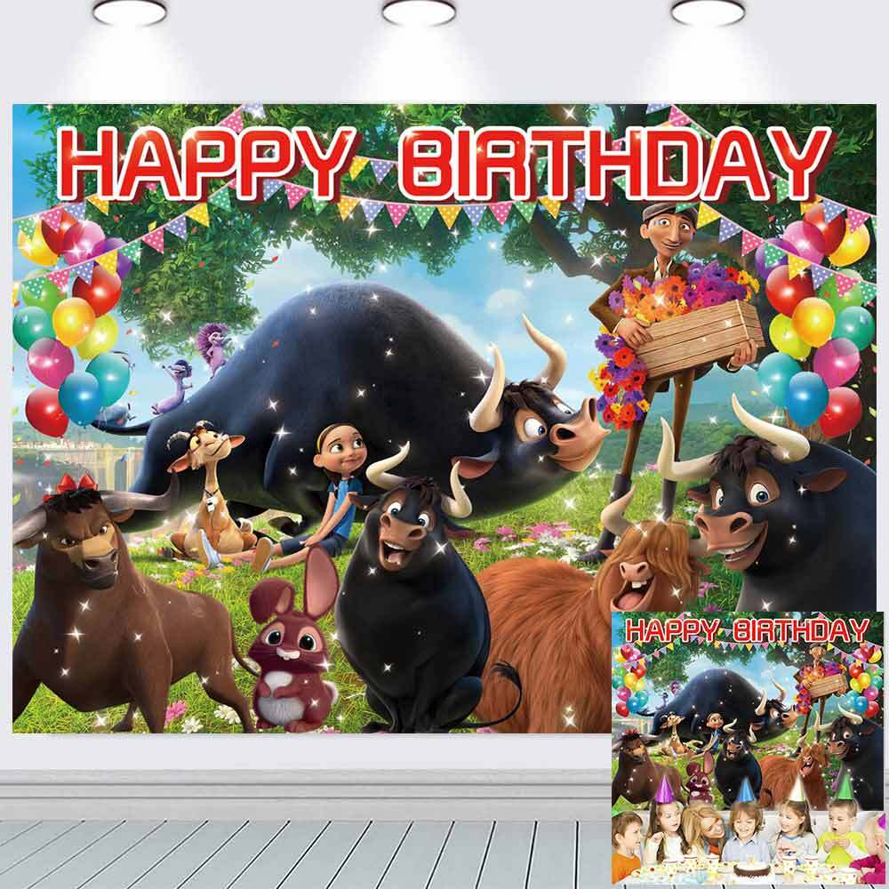 Ferdinand Birthday Decor Party SuppliesBanner Backdrop Poster Vinyl 5x3ft