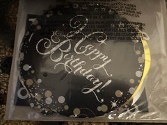 Birthday Party Decorations Black Gold Silver Add Any Age Hanging Swirls Sparkly
