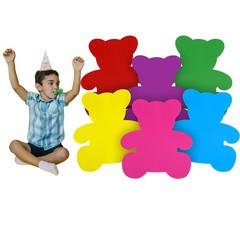 Amyhill 6 Pcs 23″ H Bear Cardboard Cutout Colored Animal Birthday Decor