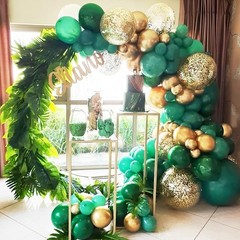 90-Pack Dark Green Balloons – 18/12/10/5 Inch Garland Kit for All Occasions