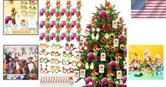12 Pack Cinco De Mayo Donkey Pinata Set
