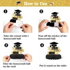 Black and Gold Graduation Decorations 2026 Class of 2026