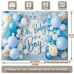 2D flat Banner, 1pc, Baby Shower Party Background Decoration Background Photo ☋