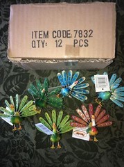 12 Qty Bobble Magnets -Peacock Party Favors Fun 🤩