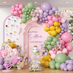 131-Piece Wildflower Balloon Arch Kit for Baby Shower Party Decorations