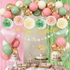 Sage Green Pink Birthday Decorations, Blush Pink Olive Green Gold Sand White …