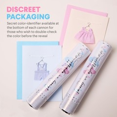 PrimePure Gender Reveal Confetti Cannon – Biodegradable Heart Shaped Confetti