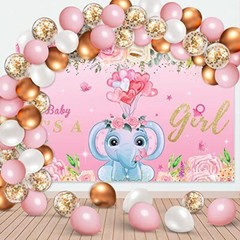 Adornos Globos Para Baby Shower De Niña Juego De Decoraciones Elefante Bebe Set
