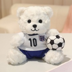 2026 Soccer Teddy Bear Plush Toy Stuffed Animal with Ball Fan Gift
