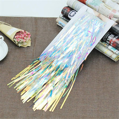 3 Packs Foil Curtain Backdrop 9.8X3.28Ft Iridescent Metallic Tinsel Foil Fringe