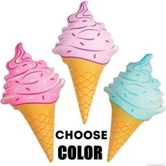 Inflatable Ice Cream Cone ~ Giant 36″ Inches (Choose Color Pink,Blue, or Purple)
