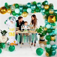 Wild One Birthday Decorations, Wild Animal Number 1 Balloon, 40» Wild One Ballo