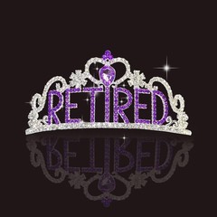 Elegant Purple & Silver Retirement Tiara & Sash Set – Perfect for Celebrations