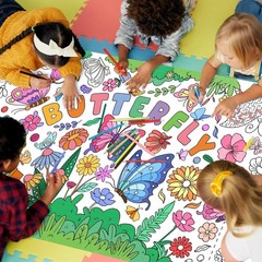 Creative Butterfly Birthday Poster – 31.5 x 72 Inches for Classroom & Events
