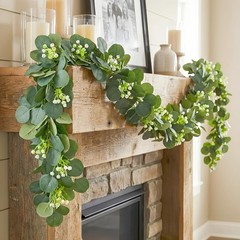 Artificial Eucalyptus Garland 4 Pack, Faux Eucalyptus Greenery Garland 6 ft,