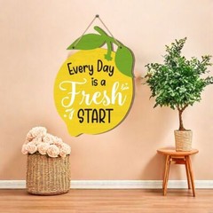 Handmade Summer Lemon Door Sign Welcome Wooden Door Hanging Home Decoration UK