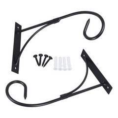 Sturdy Construction 2Pcs Metal Flower Pot Hangers for Long Lasting Use