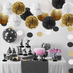6 PCS Black Glitter Pole Dance Girl Honeycomb Table Centerpiece Toppers