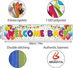 Welcome Back Banner – Welcome Home Decorations 6 X 1.3Ft – We Missed You Banner