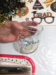 Graduation Party Supplies. Decorations, stickers, clings, plates, napkins, glass
