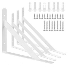 Heavily Built L Shaped Shelf Brackets Wall Mounted for Sturdy Shelf Support