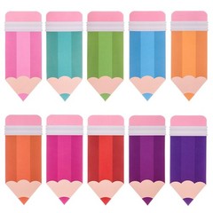 120 PCS Pencils Cutouts Paper Colorful Name Tags Shape Die Cuts 6 Inch Decor