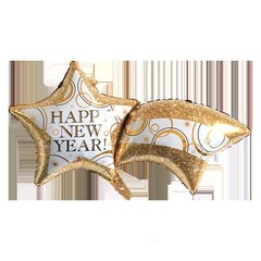 Happy New Year Balloons Star Foil Balloon for 2026 New Years Eve Party Suppli…