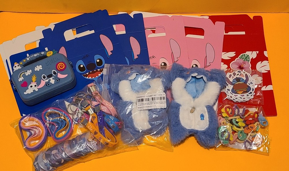 Stitch from Lilo & Stitch Themed Party Pack Favors/Box/Purse/2 Outfits